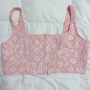 Floral bustier crop top